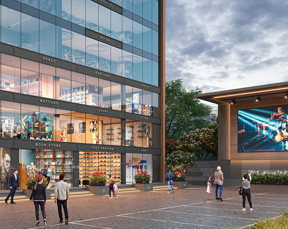 Ground Floor Showroom for Rent on Vesu Main Road, Surat. in Vesu, Surat