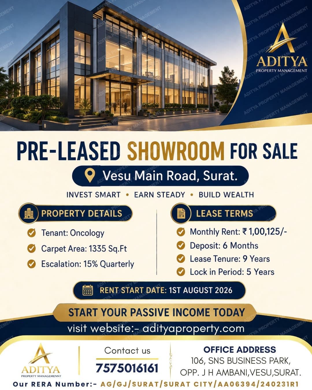 Premium Pre-Leased Showroom For Sale | Assured Rental Income Investment