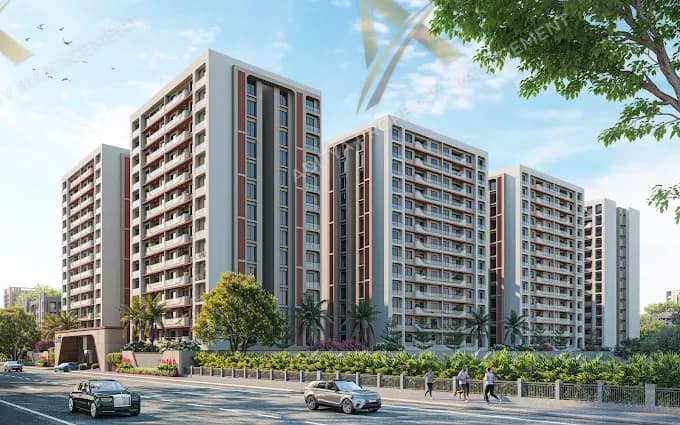 Premium 2 BHK Flat for Sale on Vesu Canal Road, Surat. in Vesu
